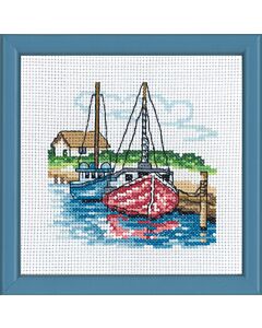 Permin borduurpakket twee zeilschepen 13-8116 telpatroon