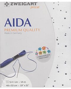 Borduurstof aida 14ct/5.4 kruisje van Zweigart kl. splash