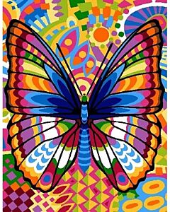 Voorbedrukt canvas/stramien papillon-gekleurde vlinder om te borduren van Margot  133.35555