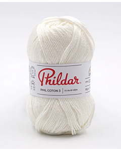 Phildar Phil Coton 3 katoen kleur craie 49