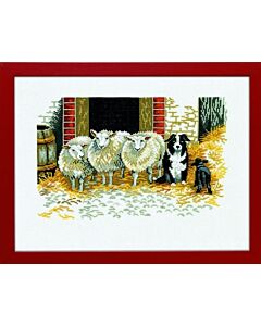 Eva Rosenstand borduurpakket schapen met hond 14-107 borduren