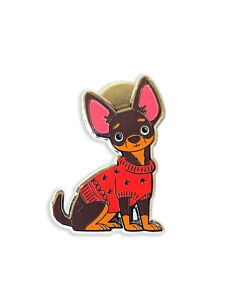 Letistitch Needle Minder chihuahua in wintertrui
