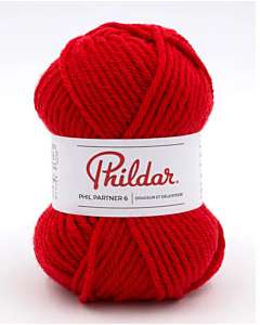 Phildar Partner 6 wol kleur rouge 84
