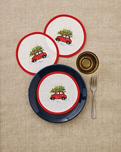 Permin borduurpakket auto onderzetters 3st. 15-3201 telpatroon