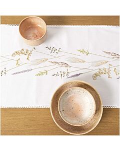 Borduurpakket voorbedrukte loper grassen in spansteek van Rico 150103