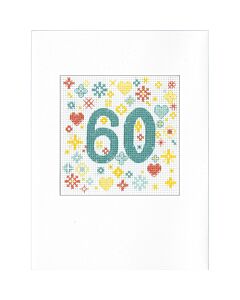 Heritage Crafts borduurpakket wenskaart jubileum 50 1376A telpatroon incl. passe-partoutkaart en envelop