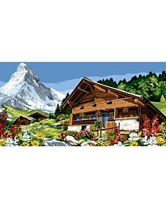 Voorbedrukt canvas/stramien le petit torrent om te borduren van Margot 170.15