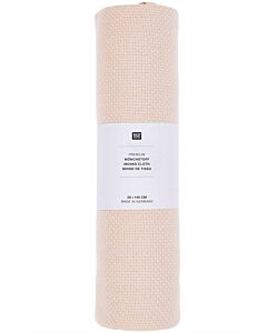 Monks cloth Punch Needle stof poeder roze 50X140cm