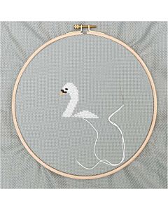 Monks cloth Punch Needle stof grijs/groen 140cm breed