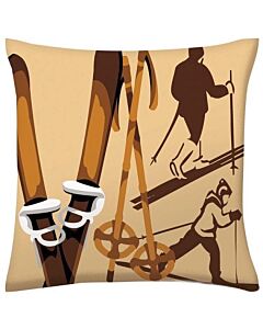 Borduurpakket Borduurkussen skieën met halve kruissteek Seg de Paris