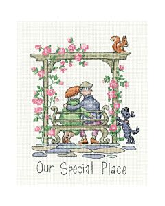 Heritage Crafts borduurpakket ons speciale plekje 1906A telpatroon