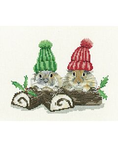 Heritage Crafts borduurpakket konijnen vriendjes voor altijd 1944A telpatroon