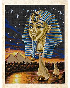 Marie Coeur borduurpakket Goud van de farao's met telpatroon 1974 4481