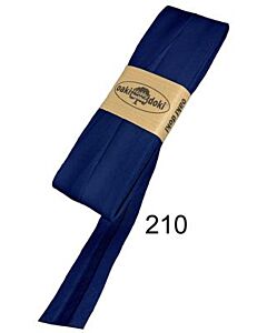 Oaki Doki biaisband kl.210 marine blauw 20mm gevouwen afmeting