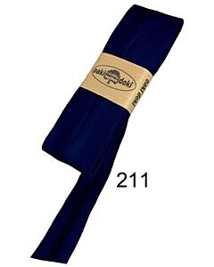 Oaki Doki biaisband kl.210 marine blauw 20mm gevouwen afmeting