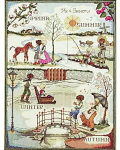 Borduurpakket vier jaargetijde van pako