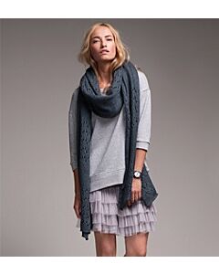 Dames stola van laine mohair soie van Phildar met gratis patroon.