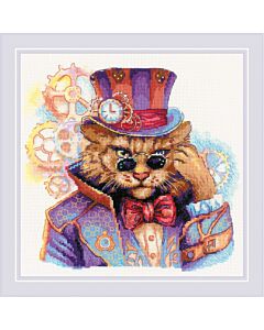 Riolis borduurpakket steampunk kat 2278 telpatroon