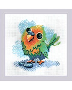 Riolis borduurpakket mini papegaai 2284 telpatroon