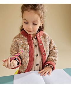 Phildar kinder bomberjack breien van Phil Super baby & Phil Mosaïque (229, M1)