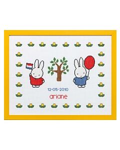 Borduurpakket nijntje pluis van dick bruna Nijntje boom: geboortetegel Ariane