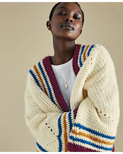 Phildar dames vest haken van 3 verschillende garens (231, M10)