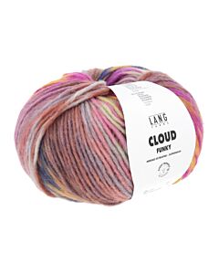 Lang Yarns Cloud Funky Merino Extrafine kl.23 oranje groen roze blauw paars