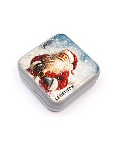 Letistitch metalen naaldendoosje kerstman