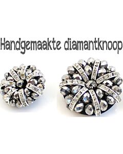 Diamantknopen met de handgemaakt zilver