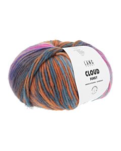 Lang Yarns Cloud Funky Merino Extrafine kl.25 oranje roze blauw rood paars