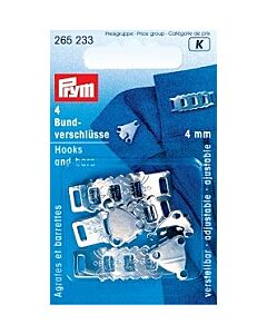 Sluiting voor broek en  rokhaken van Prym  4mm.