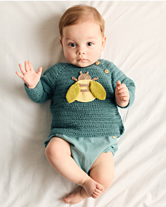 Phildar baby trui haken met bij van Super Baby en Coton 3 274,m9b