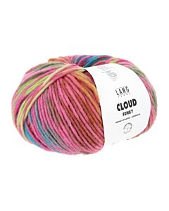 Lang Yarns Cloud Funky Merino Extrafine kl.27 roze blauw groen rood