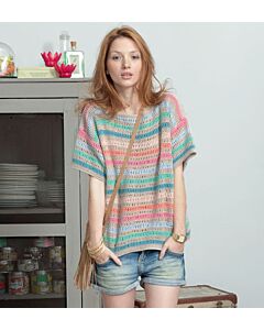 Haakpakket dames streeptrui cabotine met gratis patroon om te haken