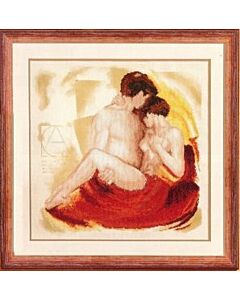 Borduurpakket verliefd koppel telwerk op linnen van Vervaco  29.209