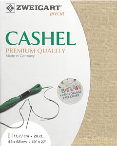 Zweigart linnen borduurstof Cashel 28counts/11,2 draden per cm kl. 309 zand