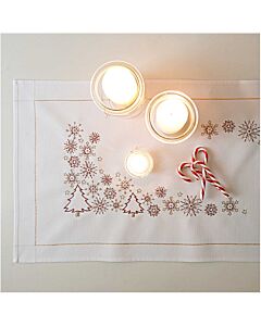 Borduurpakket voorbedrukte loper  ijskristallen van Rico 31193.52.12