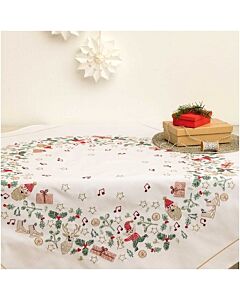 Borduurpakket tafelkleedje kerstfeest voorbedrukt spansteek van Rico  31228.52.21