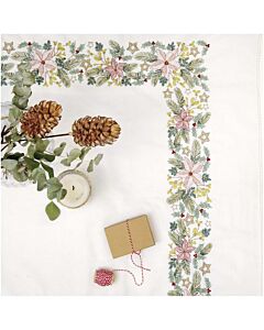 Voorbedrukt tafelkleed kerstgroen Rico Design 31255.52.21 borduren 95x95cm