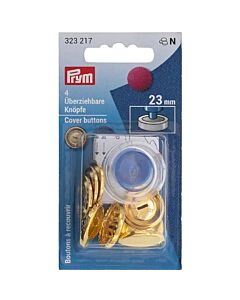 Prym 4 Stofknopen net matrijs zilverkleurig 23 mm  