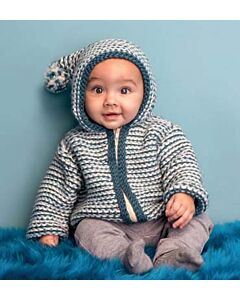 Wol incl. gratis breipatroon van dit schattige baby manteltje met capuchon van Phildar