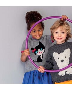 Breipakket kindertrui met kat van Phildar