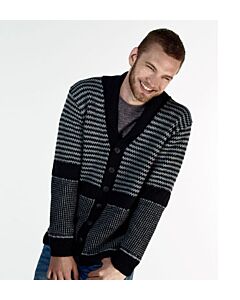 Phildar herenvest met sjaalkraag breien Partner 3.5