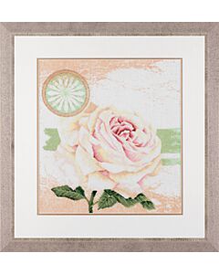 Borduurpakket Witte Roos