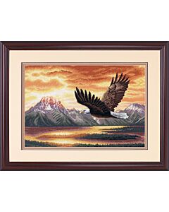 Borduurpakket stille vlucht van een arend borduren van Dimensions  gold collection 35165