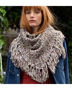 Phildar dames omsladoek om te breien met franjes