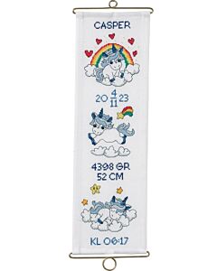 Borduurpakket groeimeter eenhoorn casper Permin 36-0742