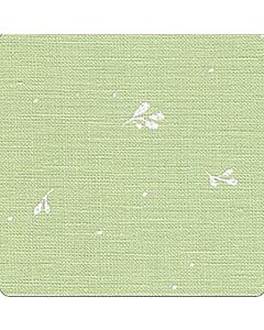 Zweigart borduurstof Belfast 32counts/12,6 draden kleur 6369 lichtgroen met witte takjes