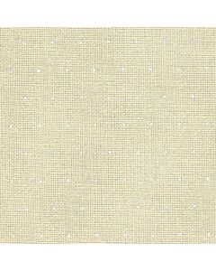 Lugana borduurstof 25count/10 draadjes per cm kl.2419 beige met witte stippen