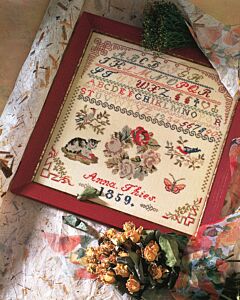 Permin borduurpakket merklap Anna Thies 1859 39-5301 telpatroon